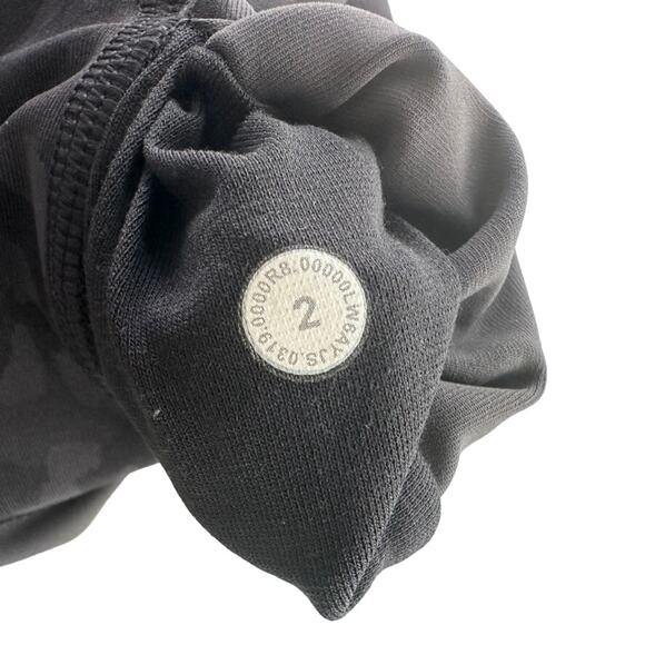 Lululemon Wunder Under Crop High Rise Size 2 Wild Thing Camo Grey Black - Picture 6 of 7